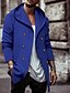 billige Trenchcoat for menn-Herre Trenchcoat Hettejakke Feriereise Daglig Vår &amp; Vinter Polyester Myk Yttertøy Klær Mote Klassisk عادي Lomme Med hette Dobbeltkneppet
