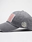 billige Baseballcaps for menn-Herre Baseballcaps Solhatt Trucker Hat Svart Gul Bomull Broderi Mote Fritid Gate Daglig Amerikansk amerikansk flagg Justerbare Solkrem Pustende