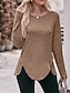 cheap Textured Tops-Women&#039;s Blouse Buttoned  Asymmetric Work Stylish Modern Long Sleeve Red Spring Fall