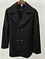 abordables Gabardina para hombre-Hombre Abrigo Gabardina Diario Vacaciones Otoño invierno Poliéster Suave Ropa de calle Ropa Moda Clásico Plano Bolsillo Cuello Vuelto Botonadura Doble