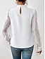 voordelige Elegante topjes-Overhemd Blouse Geklede topjes Dames Wit Blozend Roze Marineblauw Effen Netstof Straat Dagelijks Modieus Hoge nek Normale pasvorm S