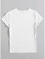 abordables T-shirts Femme-Femme T shirt Papillon Lettre Décontractées Manche Courte Col Ras du Cou Hauts réguliers du quotidien Imprimer Noir Blanche Eté