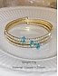 cheap Accessories For Women-Women&#039;s Gold-Plated Copper Bracelet with Blue Zircon - Elegant Jewelry for Formal and Casual Occasions