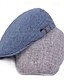 baratos Chapéu para Homem-Homens Boina Chapéu Ascot chapéu de jornaleiro Preto Azul Mistura de Algodão / Linho Moda Casual Rua Diário Tecido Ajustável Filtro Solar Respirável