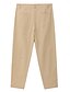 baratos Chinos-Homens Calças chinês Calça casual Patchwork Bolso frontal Côr Sólida Conforto Comprimento total O negócio Diário Feriado Moda Chique &amp; Moderno Branco Cáqui Com Stretch
