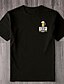 billiga Mäns grafiska t -shirt-Herr Björn Oktoberfestöl T-shirt T-tröja 100 % bomull Kortärmad Grafisk Skjorta Svart Vit Bekväm t-shirt Gata Utomhussport Modedesignerkläder