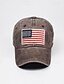 billige Baseballcaps for menn-Herre Baseballcaps Solhatt Trucker Hat Svart Gul Bomull Broderi Mote Fritid Gate Daglig Amerikansk amerikansk flagg Justerbare Solkrem Pustende