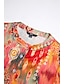 billige Bluser og skjorter til kvinner-Dame Skjorte Bluse Knapp Trykt mønster Avslappet Grunnleggende Langermet Rosa Vår Høst