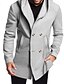 abordables Manteaux &amp; vestes-Homme Caban Trench du quotidien Vacances Automne hiver Polyester Doux Vêtements d&#039;extérieur Vêtement Tenue Mode Classique Plein Poche Capuche Double Boutonnage