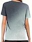 abordables T-shirt Art &amp; Design-t-shirt femme décontracté imprimé manches courtes hauts réguliers col rond quotidien rouge bleu vert gris été