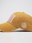 billige Baseballcaps for menn-Herre Baseballcaps Solhatt Trucker Hat Svart Gul Bomull Broderi Mote Fritid Gate Daglig Amerikansk amerikansk flagg Justerbare Solkrem Pustende