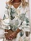 ieftine Rochii boho-Pentru femei Rochie Mini Rochie Semi Formala Rochie Mini Rochie de Vară Rochie A line Stilat Mânecă cu volan Mânecă evazată Vacanță Fit regulat Imprimeu Paisley Lungime Manșon 3/4 În V Magenta Verde
