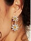 voordelige Accessoires voor dames-sprankelende oorbellen met madeliefjes – gele en heldere kristallen oorbellen, perfect voor feestkleding en speciale gelegenheden