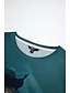 cheap Animals tee-Women&#039;s T Shirt Casual Crew Neck Cat 3D Print Green Short Sleeve Daily Wear Comfortable Relaxed Fit Multi Size Fashion Top