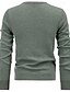 preiswerte Herrenpullover-Herren Pullover Strickpullover Gerippt Stricken Standard Strick Glatt Rundhalsausschnitt Modisch Basic Freizeitskleidung Verabredung Bekleidung Herbst Winter Schwarz Grün S M L