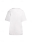 cheap Women&#039;s T-shirts-Women&#039;s T Shirt Casual Print Short Sleeve Regular Tops V Neck Daily White Summer