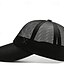 cheap Men's Baseball Cap-Men's Baseball Cap Sun Hat Trucker Hat Black Navy Blue Polyester Mesh Fashion Casual Street Daily Plain Adjustable Sunscreen Breathable