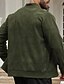 billige Faux suede jakker-Herre Letvægts jakke Bomberjakke Imiteret ruskindsjakke bomber læderjakke Daglig Ferierejse Lomme Efterår vinter Vanlig Mode Klassisk Høj krave Normal Sort Navyblå Kongeblå Kakifarvet militærgrøn