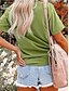 abordables Camiseta floral-Mujer Camiseta Floral Diente de león Moda Casual Manga Corta Escote Redondo Tops regulares Diario Estampado Verde Trébol Verano