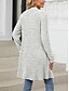 voordelige Vesten en bovenkleding-dames vest open voorkant gebreid pocket lente herfst regular daily daily lange mouw effen kleur