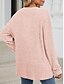 abordables Hauts Texturés-Femme Chemisier Couleur unie Plein mode Moderne manche longue Col cranté Travail Boutons Noir Rose Claire Bleu Gris foncé Printemps Automne Hiver
