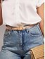 voordelige Dames riem-slanke damesriem van pu-leer met gouden gesp - voor jurken en casual outfits