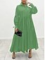 abordables robe longue noire-robe noire Robe chemise Femme Robe Maxi A Volants Soirée Travail basique Grande occasion Col de Chemise manche longue Standard Noir Blanche Bleu S M L XL 2XL