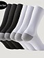 abordables chaussettes pour hommes-Homme 3 paires Paquets multiples Chaussettes Chaussettes de Course Chaussettes longues Blanc + Blanc + Noir Noir Couleur Bloc de couleur Sport &amp; Loisir du quotidien Vacances Basique Moyen Printemps