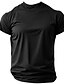 baratos Camiseta gráfica masculina-Homens Partes mecânicas impressão de carta Camiseta T-shirt 100% Algodão Manga Curta Gráfico Camisa Preto Azul Escuro Azul Claro Camiseta confortável Rua Esportes Roupas de estilistas
