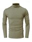 billiga grundläggande t-shirts-Herr T-shirt Turtleneck skjorta Långärmad tröja Långärmad Rullad krage Vår &amp; Höst Slät Mode Designer Ledigt Gata Sport Helgdag Svart Gul Rodnande Rosa Topp t-shirt för män