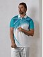 abordables Hauts-Homme T-shirt POLO Bleu Manche Courte Top Tenue de golf Vêtements Tenues Porter des vêtements