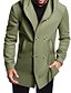abordables Manteaux &amp; vestes-Homme Caban Trench du quotidien Vacances Automne hiver Polyester Doux Vêtements d&#039;extérieur Vêtement Tenue Mode Classique Plein Poche Capuche Double Boutonnage