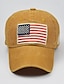 billige Baseballcaps for menn-Herre Baseballcaps Solhatt Trucker Hat Svart Gul Bomull Broderi Mote Fritid Gate Daglig Amerikansk amerikansk flagg Justerbare Solkrem Pustende