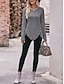 cheap Textured Tops-Women&#039;s Blouse Buttoned  Asymmetric Work Stylish Modern Long Sleeve Red Spring Fall