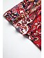 abordables T-shirt Boho-Mujer Camiseta Henley Shirt Floral Cosecha Étnico Diario Básico Manga 3/4 Escote en Pico Tops regulares Festivos Fin de semana Botones Estampado Rojo Morado Verde Trébol Caqui Gris Otoño invierno