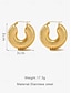 cheap Accessories For Women-Women&#039;s Gold Hoop Earrings – Ribbed Textured Statement Jewelry for Fashionable Outfits and Special Occasions