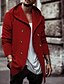 billige Trenchcoat for menn-Herre Trenchcoat Hettejakke Feriereise Daglig Vår &amp; Vinter Polyester Myk Yttertøy Klær Mote Klassisk عادي Lomme Med hette Dobbeltkneppet