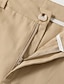 baratos Chinos-Homens Calças chinês Calça casual Patchwork Bolso frontal Côr Sólida Conforto Comprimento total O negócio Diário Feriado Moda Chique &amp; Moderno Branco Cáqui Com Stretch