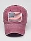 billige Baseballcaps for menn-Herre Baseballcaps Solhatt Trucker Hat Svart Gul Bomull Broderi Mote Fritid Gate Daglig Amerikansk amerikansk flagg Justerbare Solkrem Pustende