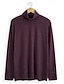 billiga grundläggande t-shirts-Herr T-shirt Turtleneck skjorta Långärmad tröja Långärmad Rullad krage Vår &amp; Höst Slät Mode Designer Ledigt Gata Sport Helgdag Svart Gul Rodnande Rosa Topp t-shirt för män