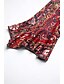 abordables T-shirt Boho-Mujer Camiseta Henley Shirt Floral Cosecha Étnico Diario Básico Manga 3/4 Escote en Pico Tops regulares Festivos Fin de semana Botones Estampado Rojo Morado Verde Trébol Caqui Gris Otoño invierno