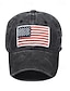 billige Baseballcaps for menn-Herre Baseballcaps Solhatt Trucker Hat Svart Gul Bomull Broderi Mote Fritid Gate Daglig Amerikansk amerikansk flagg Justerbare Solkrem Pustende