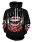 abordables hoodies graphiques-Homme Mode 3D effet Sweat à capuche Vacances Vêtement de rue Sweats à Capuche Noir manche longue Capuche Imprimé Hiver Printemps &amp; Automne Designer Sweat à capuche