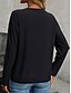 economico T-Shirt da donna-Per donna Maglietta Grafico Gatto Moda Essenziale Manica Lunga Girocollo Top Regolari Quotidiano Stampato Nero Primavera &amp; Autunno