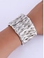 abordables Bracelet pour femme-Bracelet manchette tissé en alliage d&#039;or élégant pour femme - bijoux tendance pour fêtes et occasions spéciales