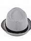 billige Fedora hat-Herre Kentucky Derby Hat Solhat Wild Rim Hat Høj hat Sort Gul polyester Mode Afslappet Gade Daglig Houndstooth Mønster Åndbart