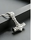 abordables Bijoux pour hommes-Collier avec pendentif marteau de Thor viking pour homme - Bijoux de mythologie nordique, Mjolnir en acier inoxydable pour le quotidien et le cosplay