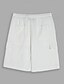 economico Vacanza-Per uomo Shorts Shorts di Lino Pantaloncini Estivi Tasca Frontale Gamba Dritta Tasca di carico Semplice Comodità Traspirante Lunghezza al ginocchio All'aperto Vacanza Feste Moda Essenziale Bianco Blu
