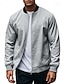 billige Casual jakker-Herre Letvægts jakke Varsity jakke Daglig Ferierejse Åndbart Patchwork Forår &amp; Vinter Farveblok Mode Klassisk Høj krave Normal Sort Gul Rød Navyblå Kongeblå Jakker