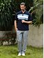 economico Cime-Per uomo POLO Nero Blu marino Manica corta Superiore Abbigliamento da golf Abbigliamento Abiti Abbigliamento